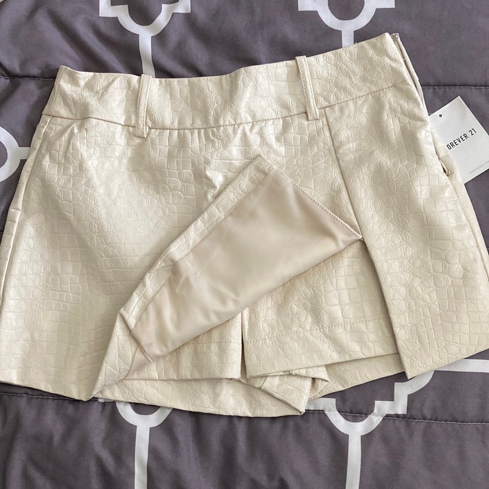 Leather skort